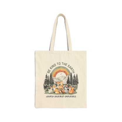 Be Kind to the Earth and Each Other - Cotton Canvas Tote Bag